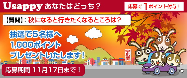 Usappyあなたはどっち？　秋になると行きたくなるところは？