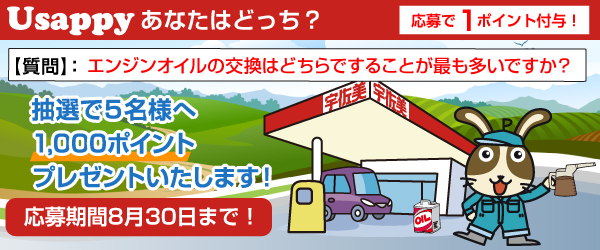 Usappyあなたはどっち？　エンジンオイルの交換はどちらですることが最も多いですか？