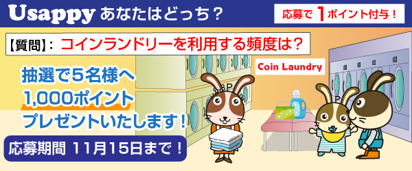 Usappyあなたはどっち？　コインランドリーを利用する頻度は？
