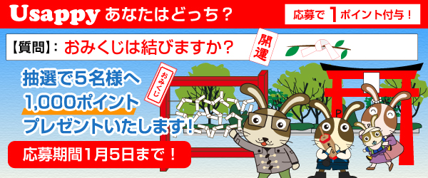 Usappyあなたはどっち？　おみくじは結びますか？
