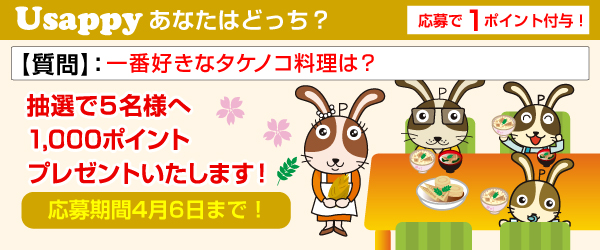 Usappyあなたはどっち？　一番好きなタケノコ料理は？